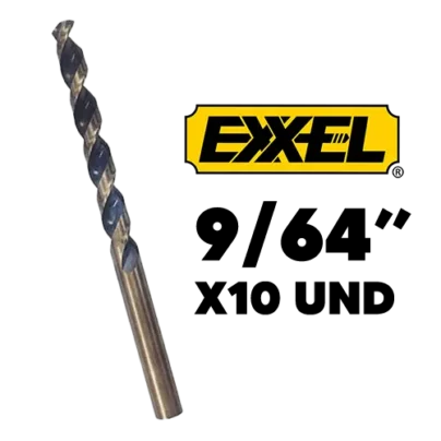 Mecha acero r/hss 9/64" EXXEL(und=10 pza)