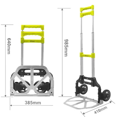 Carrucha de mano plegable 100kg (400mm x 1000mm).
 Dyllu